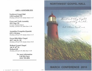 Spring Conference 2010 Bulletin 1