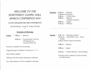 Spring Conference 2010 Bulletin 210_Bulletin2